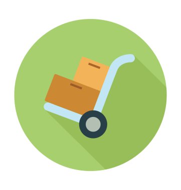 Arabası düz vektör simgesi 