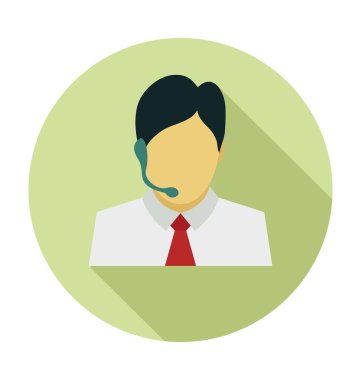 Avator düz vektör simgesi 