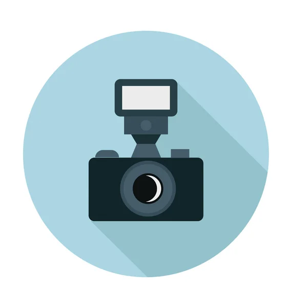 Photo Camera Flat Vector Icon — Stock Vector