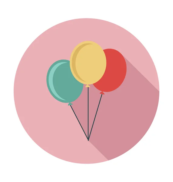 Ballon Platte Vector Pictogram — Stockvector