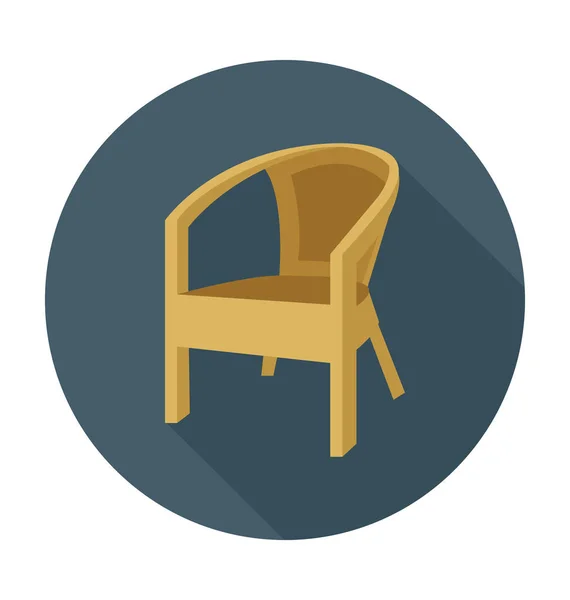 Icône Vecteur Plat Chaise — Image vectorielle