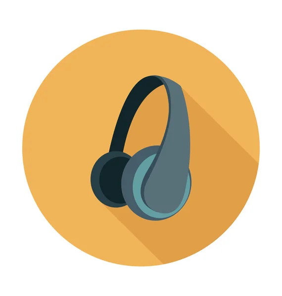Kopfhörer Flache Vektor Symbol — Stockvektor
