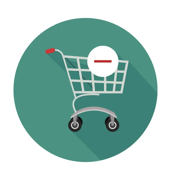 Compras Icono Vector Plano — Vector de stock