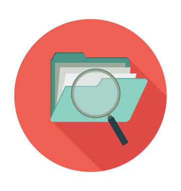 Büyüteç düz vektör simgesi  