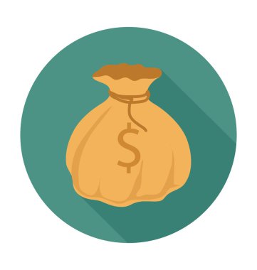 Çanta para düz vektör simgesi  