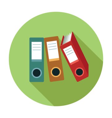 dosyaları Office düz vektör simgesi  