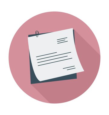 yazı defteri düz vektör simgesi  