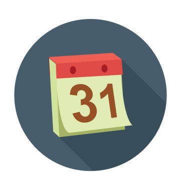 Takvim Düz Vektör Simgesi  