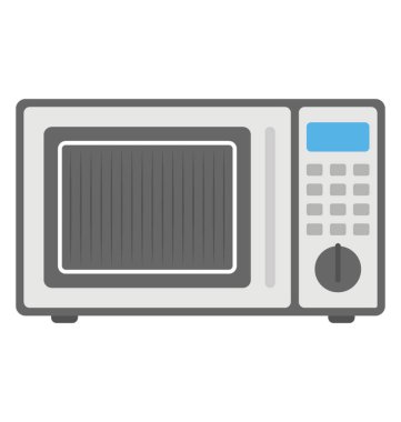 Bir mikrodalga fırın düz simgesi 