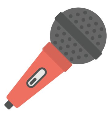 Bir mikrofon düz simgesi 