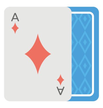 Poker kartları düz simgesi 