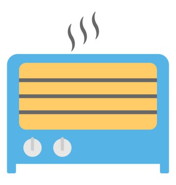 Bir elektrikli ısıtıcının düz simgesi 