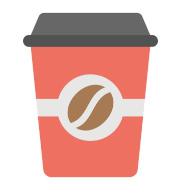 Bir fincan kahve düz simgesi 