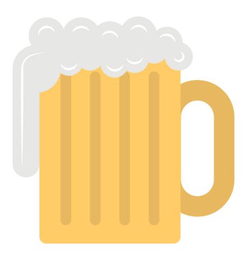 Bir bardak bira düz simgesi 