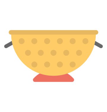 Yıkama kase düz simgesi 