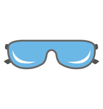 Gözlük düz simgesi 