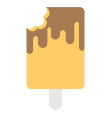Bir dondurma çubuğu düz simgesi 