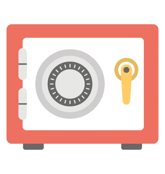 Flat Icon Safe Locker — Stock Vector