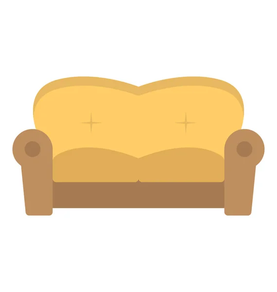 Flat Icon Sofa — Stock Vector