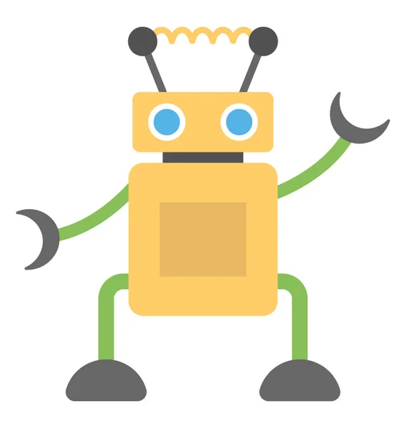 フラット アイコン機械ロボット 人工知能 — ストックベクタ