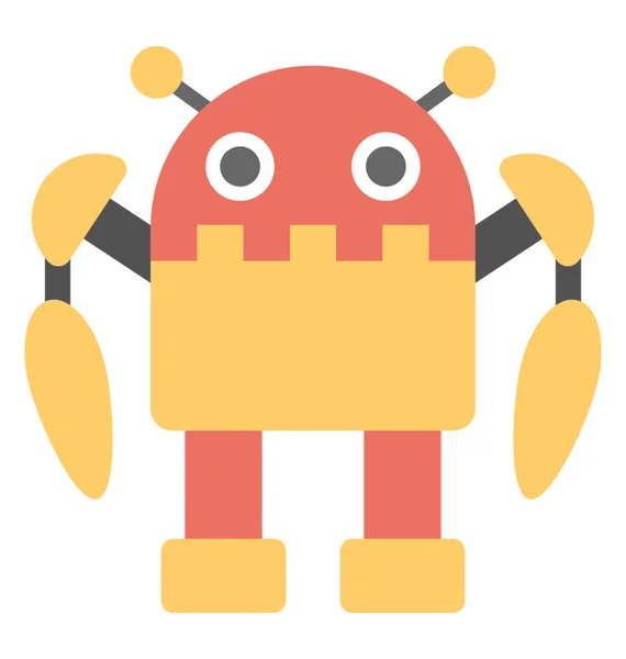 Crabster Robota Płaskie Ikona Robota Krab — Wektor stockowy