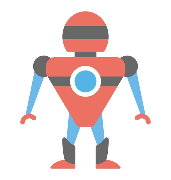 Robot Sécurité Icône Plate Robot Défense — Image vectorielle