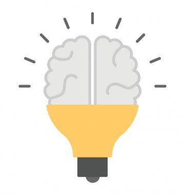 Düz simgesi yenilik düşünce, yenilikçi düşünme