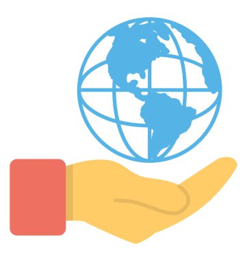 Düz simgesi küresel ısınma, çevre koruma