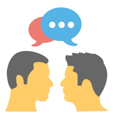 Konuşma balonları, düz Simge iletişim