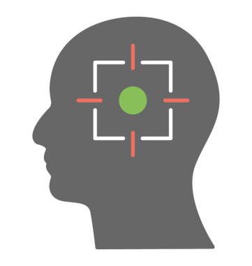 Odaklı çözüm, düz simgesi çözüm düşünme dayalı.