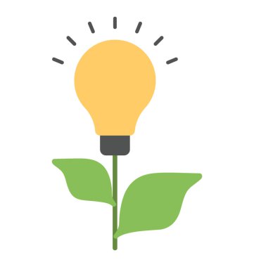 Düz simgesi fikir üretme. Fikir geliştirme