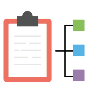 Görev yönetimi, düz simgesi proje yönetimi