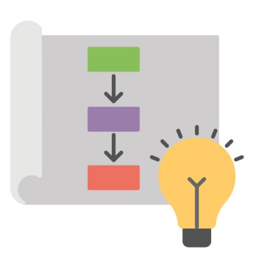 Düz simgesi yeni proje, proje yönetimi.