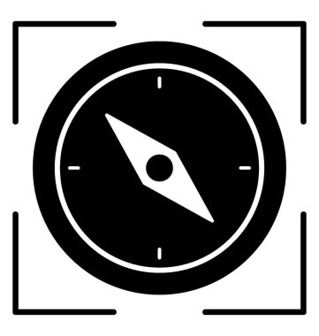 Bölge odaklama glif simgesi. Odak aralığı