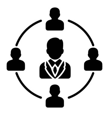 Glif simge takım temsilci seçme. Yönetim liderlik