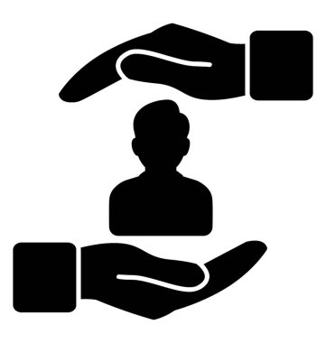 İnsan kaynakları strateji. Glif simgesi insan kaynakları planlama