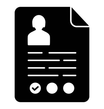 Özgeçmiş. Glif simgesi iş profili