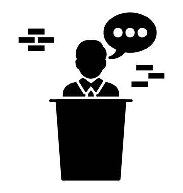 Glif simgesi genel başkanı. Konuşma 