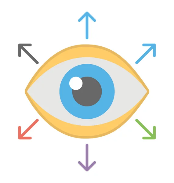 Collaborative Symbol Flat Ikonen Delad Vision — Stock vektor