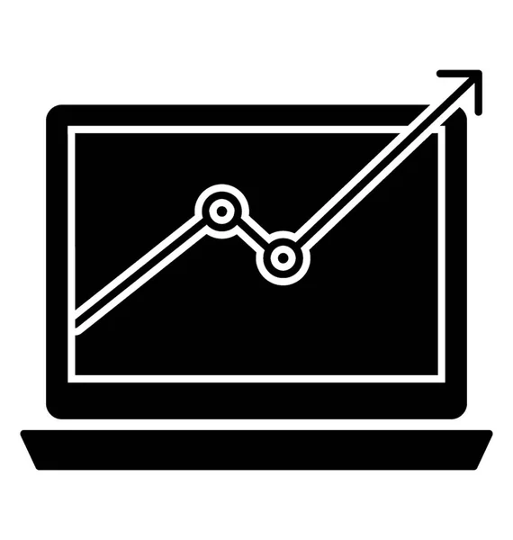 Analisi Statistiche Sull Icona Del Glifo — Vettoriale Stock