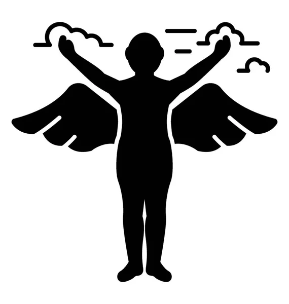 Ange Icône Être Surnaturel — Image vectorielle