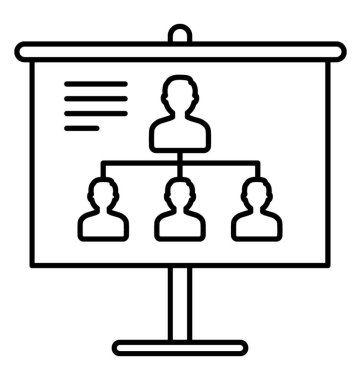 Hiyerarşi vektör anahat simgesini