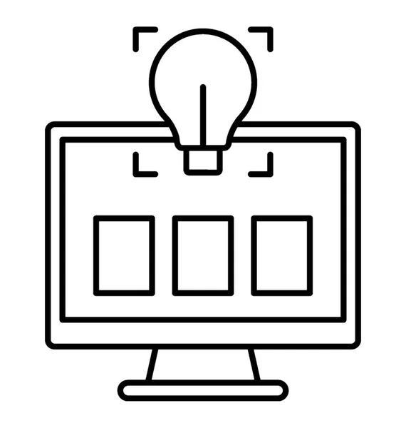 Linje Ikonen Statistik Analys — Stock vektor