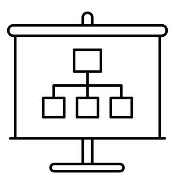 Şirket tanıtımı, satır simgesi kuruluş şeması