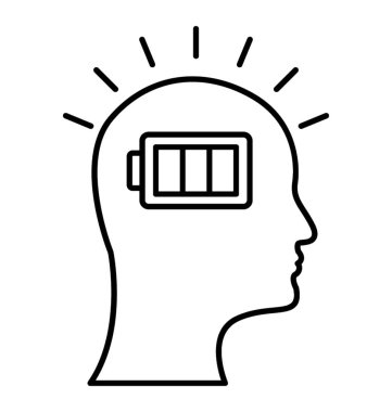 Satır simge zihinsel çaba, zihinsel bitkinlik