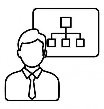 Yönetim liderlik. Satırı simgesi takım lideri