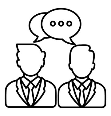 Konuşma balonları, satır Simge iletişim