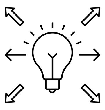 Satırı simgesi tasarım bilinç. Yaratıcılık 