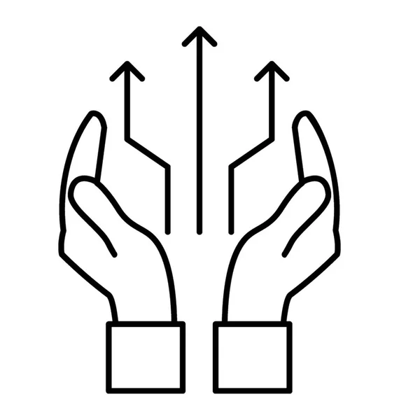 Liniensymbol Wettbewerbsvorteil Strategische Planung — Stockvektor