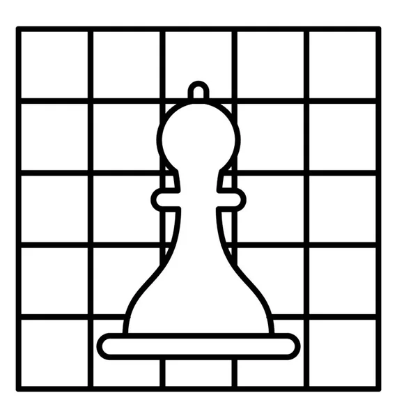 Liniensymbol Strategie Brettspiel — Stockvektor